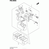 Схема вузла: Задній гальмівний супорт для Suzuki GSX-R600