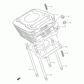 Схема вузла: Циліндр для Suzuki DR200 DR200SE