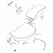 Схема вузла: Сидіння (See note) для Suzuki VS600 Intruder 600