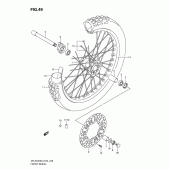 Схема узла: Переднее колесо для Suzuki DR-Z400 DR-Z400S