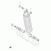 Схема узла: Задний амортизатор (Model l/n/r) для Suzuki TS125
