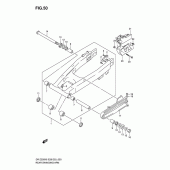 Схема узла: Задний рычаг подвески для Suzuki DR-Z250
