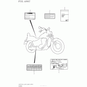 Схема вузла: Інформаційні наклейки (Ls650L5 E33) для Suzuki LS650 Boulevard S40