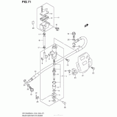 Схема узла: Задний тормозной цилиндр для Suzuki DR-Z400 DR-Z400SM