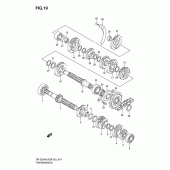 Схема узла: Трансмиссия для Suzuki DR-Z250