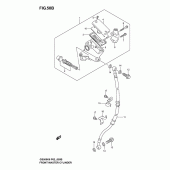 Схема узла: Передний тормозной цилиндр (Gs500fk4/k5/k6/fuk4/k5/k6) для Suzuki GS500