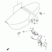 Схема вузла: Сидіння (Model t/v/w/x) для Suzuki GSF600 Bandit