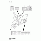 Схема вузла: Інформаційні наклейки (Model k4/k5/k6) для Suzuki GS500
