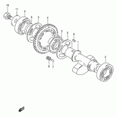 Схема вузла: Балансувальний вал для Suzuki TU250