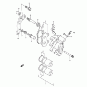 Схема вузла: Передній гальмівний супорт для Suzuki DR350
