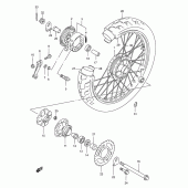 Схема узла: Заднее колесо для Suzuki GZ250 Marauder