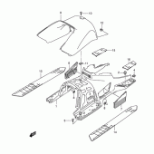 Схема узла: Панель для ног для Suzuki AN650 Burgman (EU analogue of SkyWave)