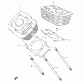 Схема вузла: Циліндр для Suzuki VL125 Intruder LC