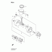 Схема вузла: Колінчастий вал & Поршень для Suzuki TF125