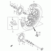 Схема вузла: Заднє колесо (Model k5) для Suzuki DR-Z250