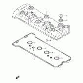 Схема вузла: Клапанна кришка Suzuki GSX-R1000