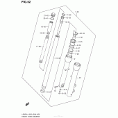 Схема вузла: Вилка передньої осі для Suzuki LS650 Boulevard S40
