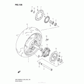 Схема вузла: Заднє колесо (Gsx1300Ral3 E28) для Suzuki GSX1300 Hayabusa