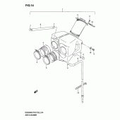 Схема узла: Воздушный фильтр для Suzuki GS500