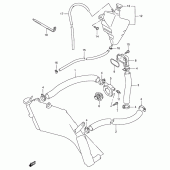 Схема вузла: Патрубок системи охолодження (Model t/v) для Suzuki GSX-R750