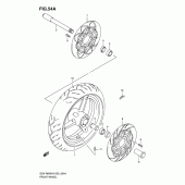 Схема вузла: Переднє колесо (Gsx-r600xk5/u2xk5/u3xk5) для Suzuki GSX-R600