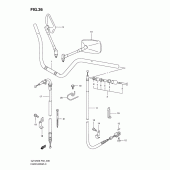 Схема вузла: Кермо & Тросики для Suzuki GZ125 Marauder