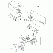 Схема вузла: Ручки керма (Model k5) для Suzuki AN650 Burgman (EU analogue of SkyWave)