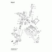 Схема узла: Рулевая траверса для Suzuki DR200 DR200SE