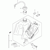 Схема вузла: Паливний бак (Model k4) для Suzuki DR-Z250