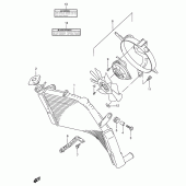 Схема узла: Радиатор (Model w/x) для Suzuki GSX-R750