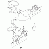 Схема вузла: Поворотники (Model s) для Suzuki VS800 Intruder 800