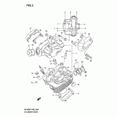 Схема вузла: Головка циліндра (Model k3) для Suzuki GZ125 Marauder