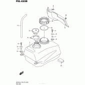 Схема узла: Топливный бак (Uh200Al6 P33) для Suzuki UH200 Burgman