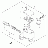 Схема вузла: Передній гальмівний циліндр для Suzuki UH150 Burgman (Model k4/k5)