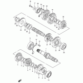 Схема вузла: Трансмісія для Suzuki VS600 Intruder 600