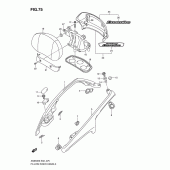 Схема узла: Опоры пассажира (An650ak6/ak7/ak8/azk8/ak9/al0) для Suzuki AN650 Burgman (EU analogue of SkyWave)