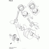 Схема вузла: Колінчастий вал Поршень для Suzuki VL800 Boulevard C50C