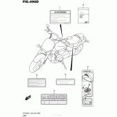 Схема вузла: Інформаційні наклейки (Vzr1800Bzl7 E33) для Suzuki VZR1800 Boulevard M109R BOSS