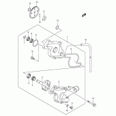 Схема вузла: Водяний насос Suzuki SV650