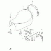 Схема узла: Сиденье для Suzuki TU250