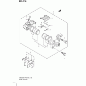 Схема узла: Задний тормозной суппорт для Suzuki GS500