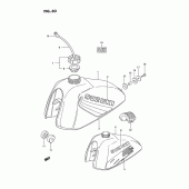 Схема вузла: Паливний бак для Suzuki TS185
