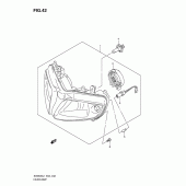 Схема узла: Фара (Sv650sl1 e2) для Suzuki SV650