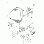 Схема узла: Задний фонарь (Стоп-сигнал) для Suzuki GSX750 Katana