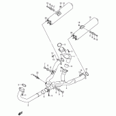 Схема вузла: Вихлопна система для Suzuki SV1000