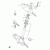 Схема вузла: Кронштейн передньої вилки (Model k2/k3/k4) для Suzuki VL125 Intruder LC