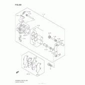 Схема вузла: Передній гальмівний супорт для Suzuki AN400 Burgman (EU analogue of SkyWave)