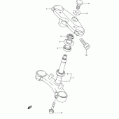 Схема узла: Рулевая траверса для Suzuki GSX600 Katana