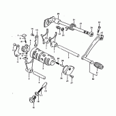 Схема узла: Копирный вал & Вилки & Вал переключения для Suzuki TS125