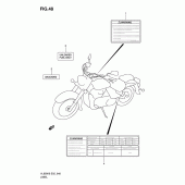 Схема вузла: Інформаційні наклейки для Suzuki VL800 Intruder C800C/Boulevard C50C